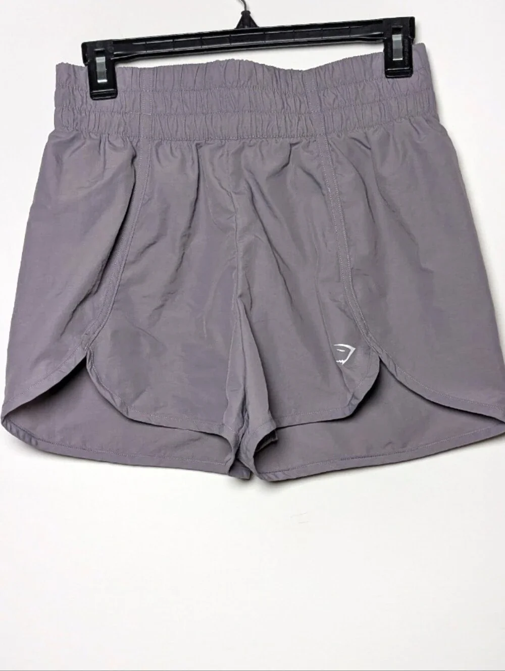 Gymshark Retro Waistband Shorts Athletic Running Shorts - Gray purple Small - Picture 2 of 5